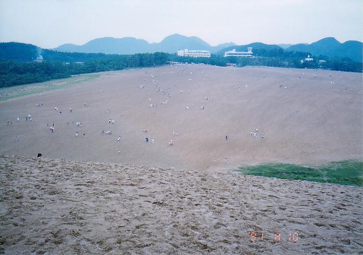 人間がアリのような鳥取砂丘。(1991年8月10日)