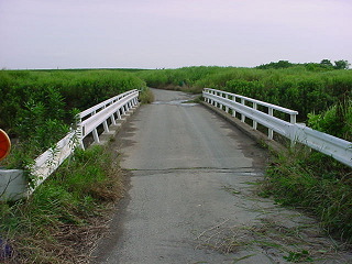 草原の入口にある小さな橋「前掘橋」