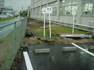 関東鉄道本社の駐車場