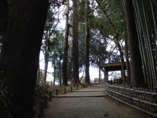 偕楽園表門の「一の木戸」へ通じる竹林の道